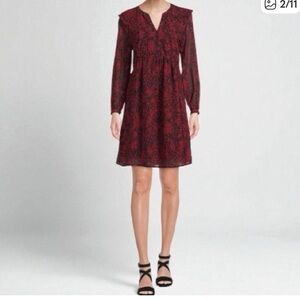 Beachlunchlounge NWT Red and Black Heart-Patterned Dress